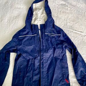 Vineyard Vines Navy Blue Hooded Rain Coat Jacket Size Small (8-10)